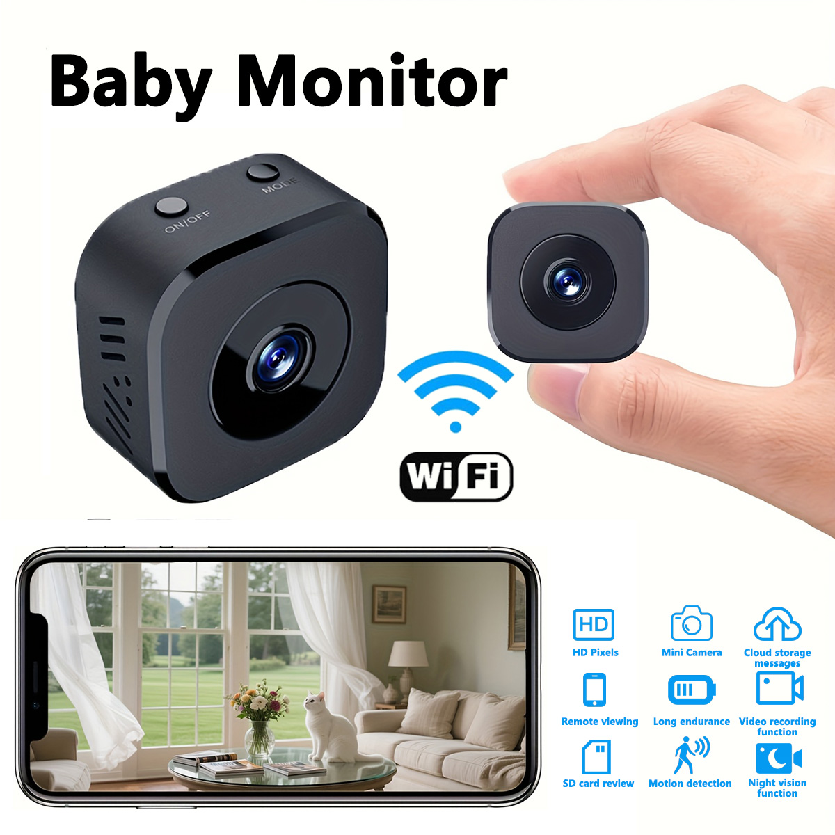 Sound Card Usb - Mini cámara WiFi HD de 1080P,