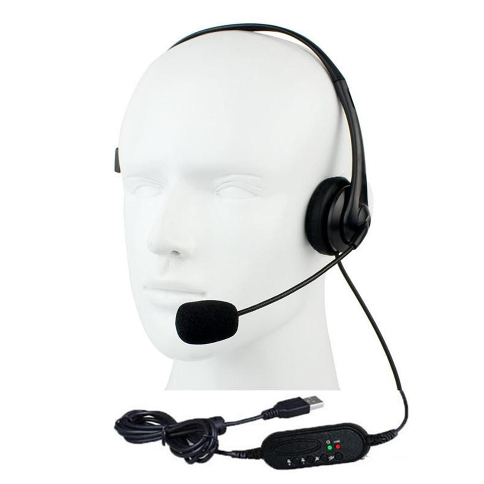 Pc Gaming Center - Auriculares ligeros para oficina, cascos USB