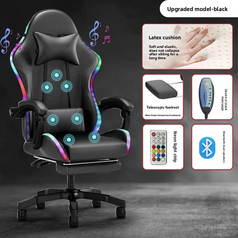 Gaming Chair - Silla Gaming con Luces, Altavoz Bluetooth,