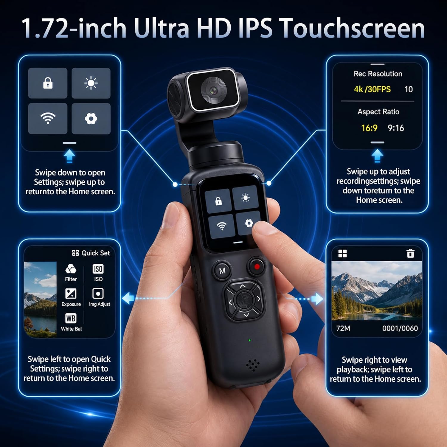 Cámara de Video 4K con Gimbal  - Webcam 4K reseña y precio