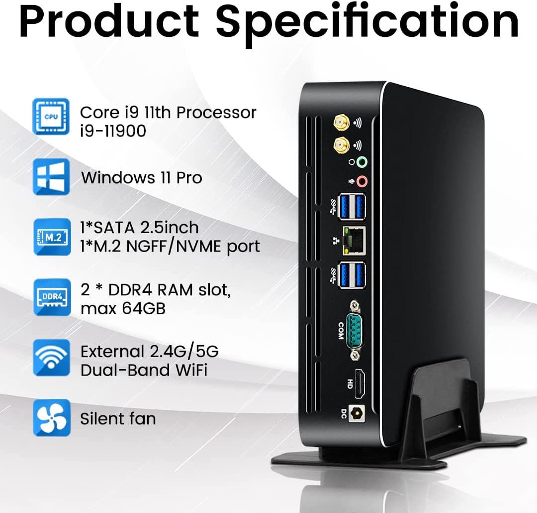Partaker Mini PC Intel de 11ª  - Pc Gaming Intel Core I7 reseña y precio