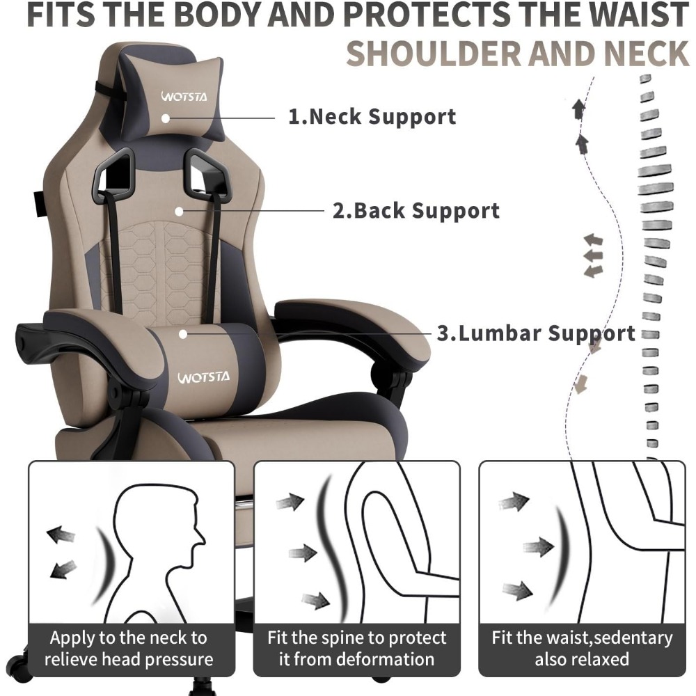 Silla de Juego Ergonómica con  - Gaming Chair reseña y precio
