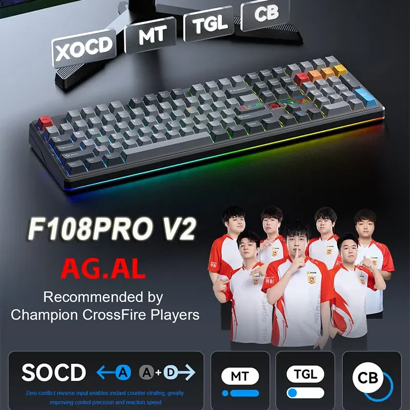 Teclado Mecánico AULA F108 Pro - Pc Gaming Uk reseña y precio